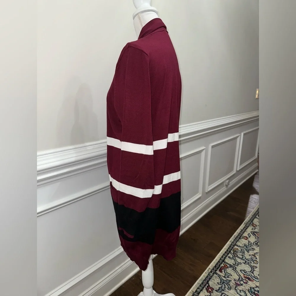 Grace Karin Color Block & Striped Sweater Cardigan Sz. 2XL - Picture 8 of 12